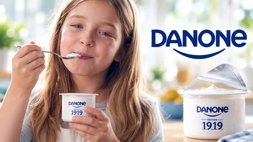 Manon Maindivide on the set of the commercial Danone (2019)