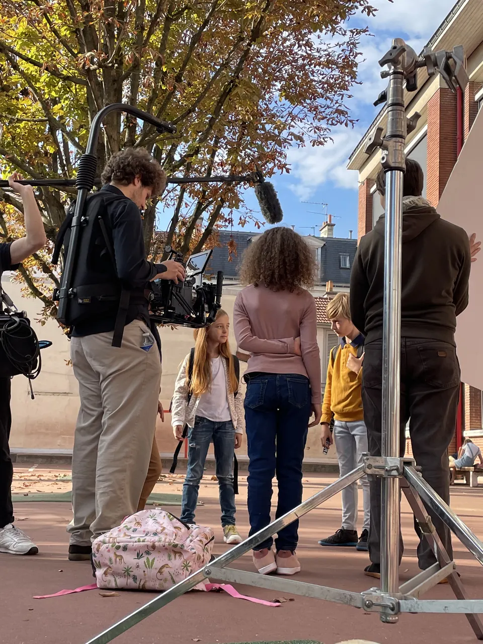 Manon Maindivide on the set of the commercial Gulli Parc - photo 2