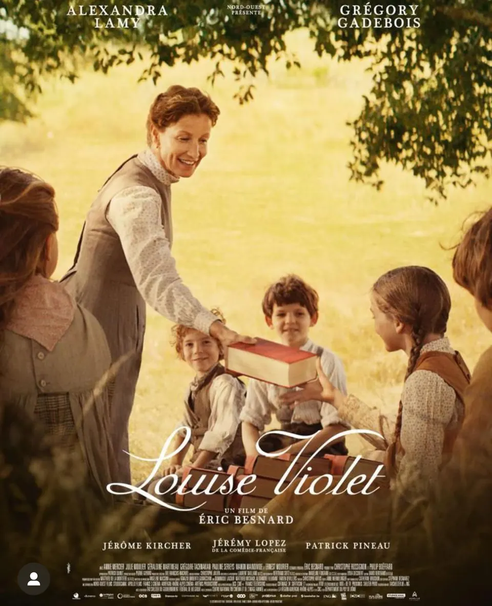 Manon Maindivide on the set of Louise Violet as Flore (2024)